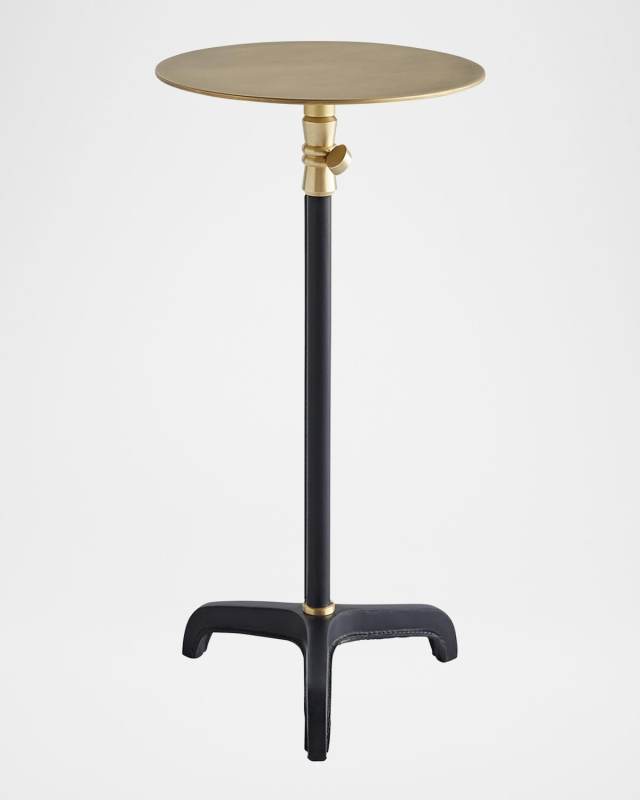 Addison Adjustable Leather Drink Table